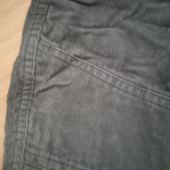 6-9m Tea Insulated Gray Corduroy Drawstring Pants - Picture 2 of 5